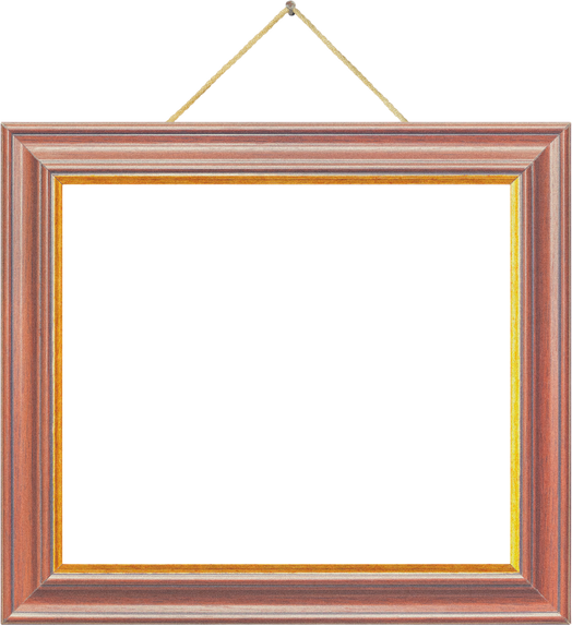 Cutout of Hanging Picture Frame